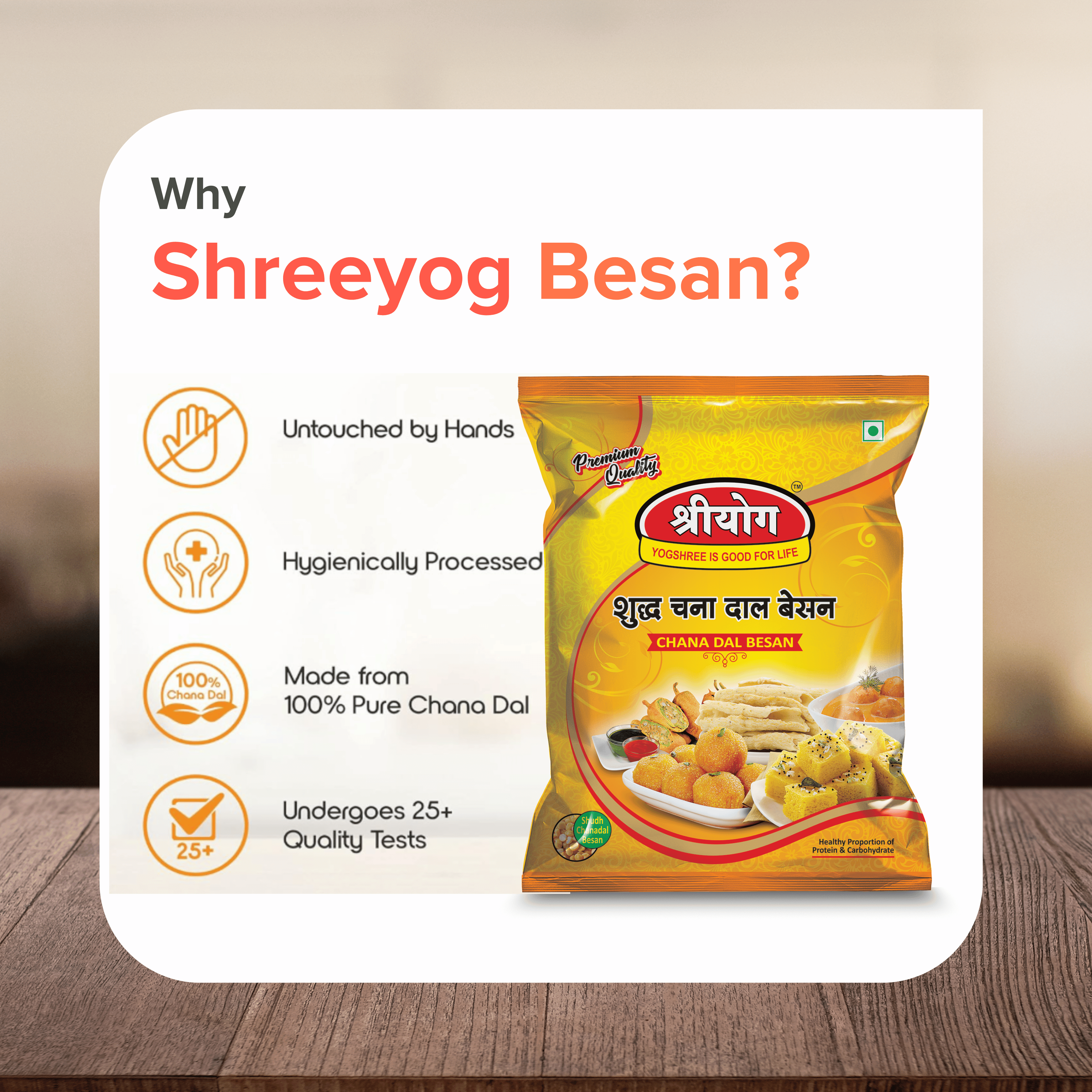 SHREEYOG Besan - Made From 100% Desi Chana Dal
