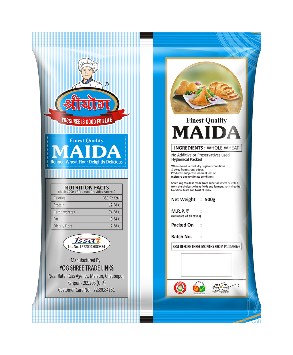 Yogshree Maida - 100% Preservative free - 500g pack