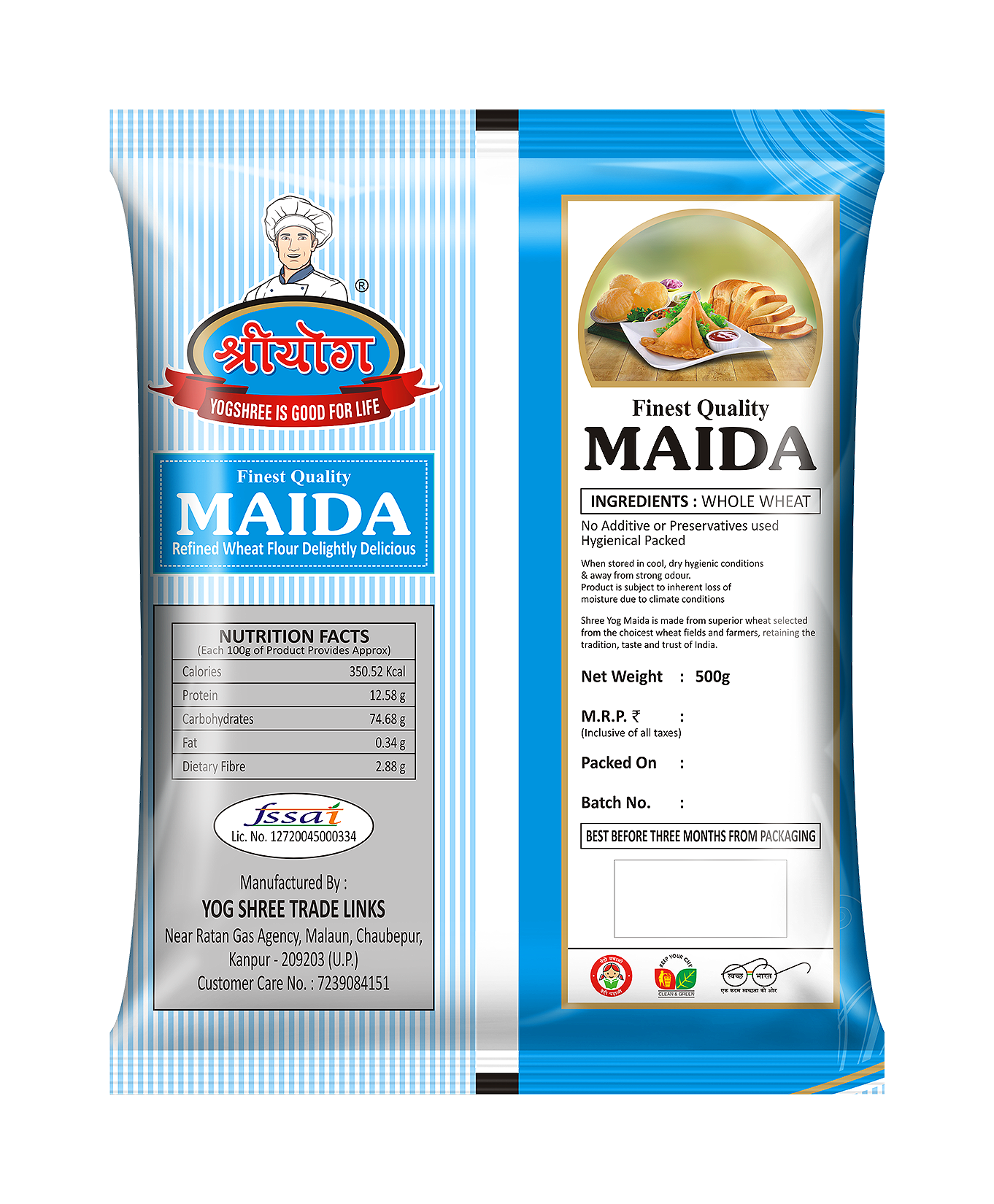 Yogshree Maida - 100% Preservative free - 500g pack